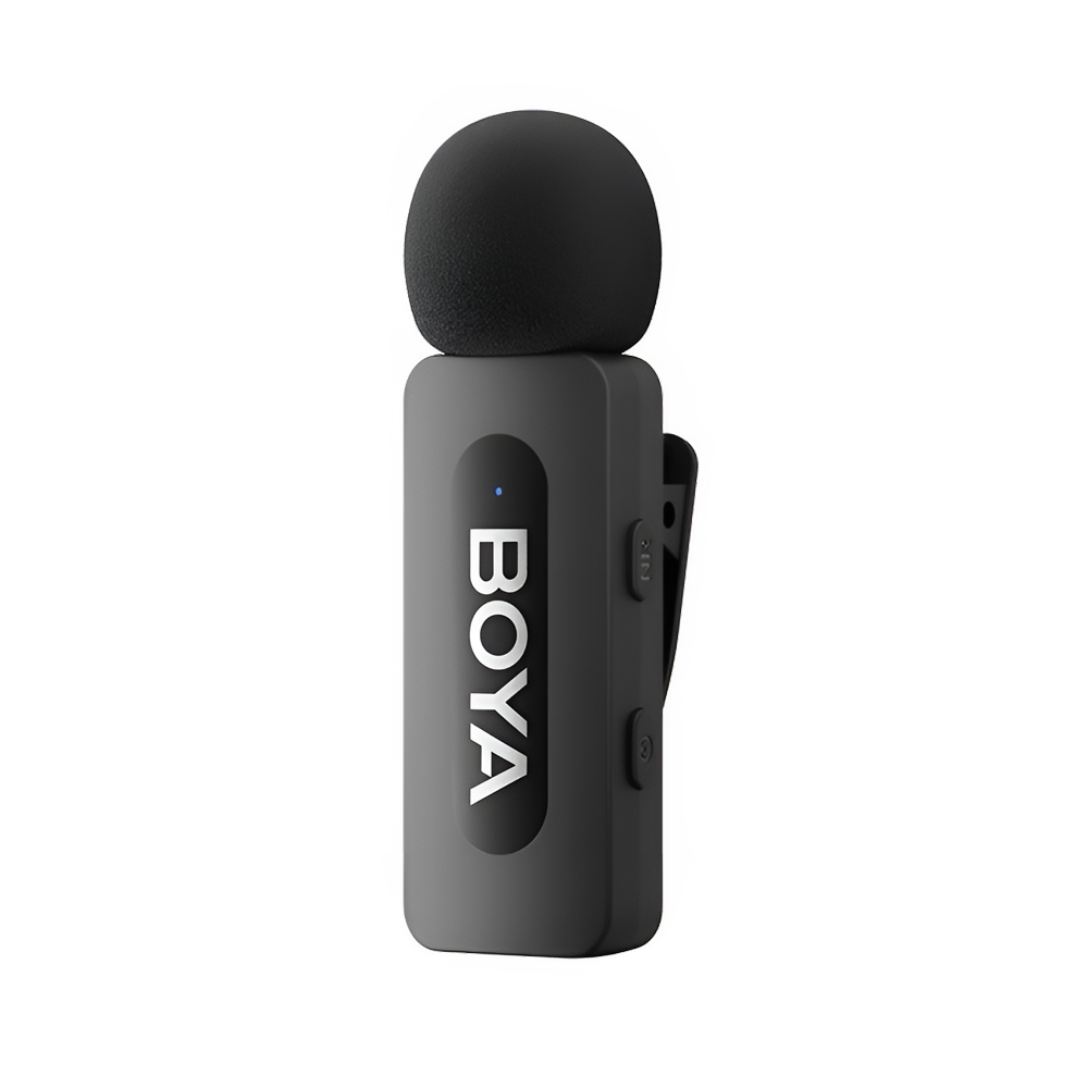 Беспроводной микрофон boya ultracompact 2.4ghz двухканальный (by-v20 v2), разъем type-c, черный
